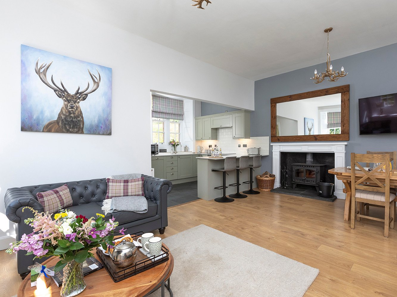 Open plan living Laundry Cottage Open plan living, dining and eating. Self catering | Drumlanrig Castle